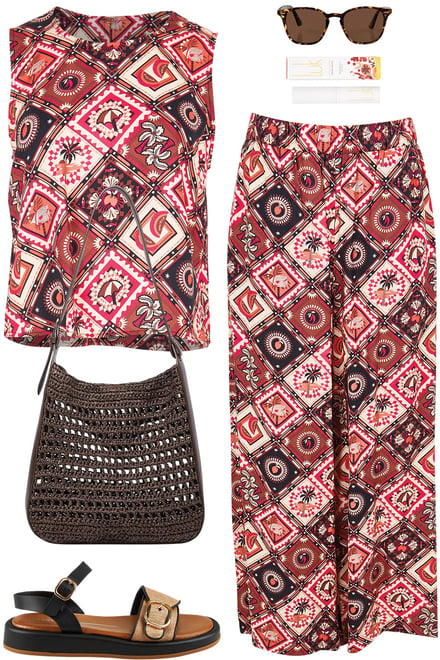Coco Print Tank & Pants Set