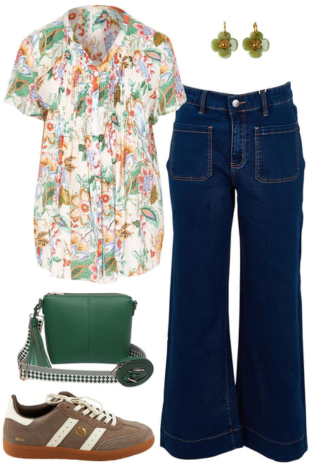 Sunny Day Blouse & Indigo Denim