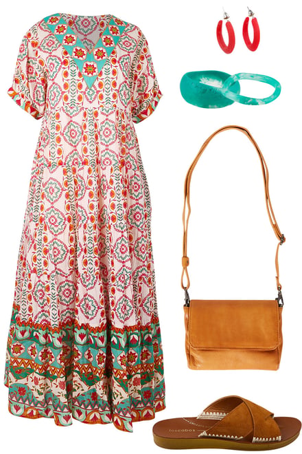 Mosaic Long Dress & Colours & Neutrals