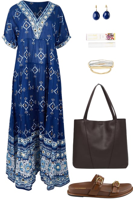 Dee Why Dress With Dark Neutrals