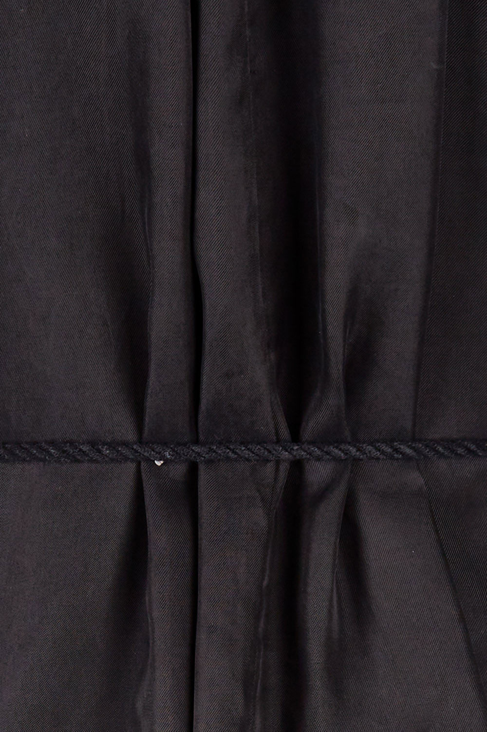 Product shot of the Isla Tie Neck Cupro Maxi Dress in colour Black (Black), detail