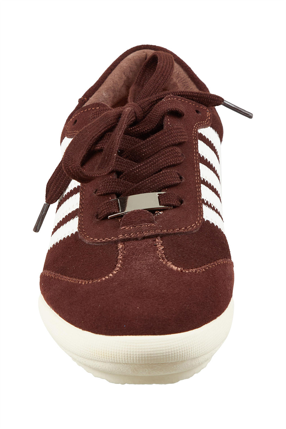 Product shot of the Jaddy Leather Sneaker in colour Moccawhite, detail