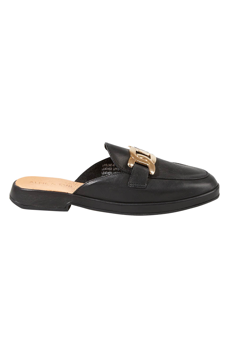 Product shot of the Lifeline Slide in colour Black (Black), from the front