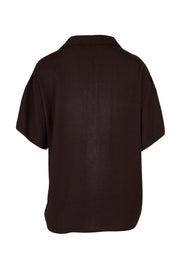 Product shot of the Gracie Shirt in colour Back (Black), from the back