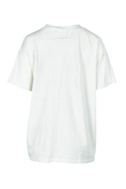 Product shot of the Solar Oversized Tee in colour Vivwhite (White), from the back