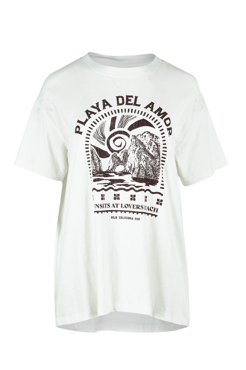 Product shot of the Solar Oversized Tee in colour Vivwhite (White), from the front