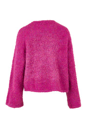 Product shot of the Cleo Knit in colour Mauve (Pink), from the back