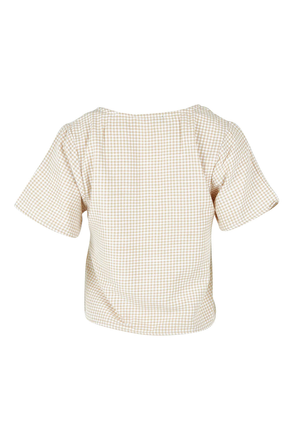 Product shot of the Hampton Top in colour Oat, from the back