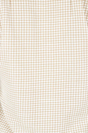Product shot of the Hampton Top in colour Oat, detail