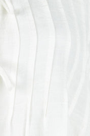 Product shot of the Hudson Linen Blend Shirt in colour Vwhite (White), detail