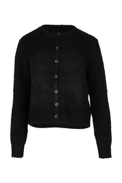Product shot of the Aya Cardigan in colour Black (Black), from the front