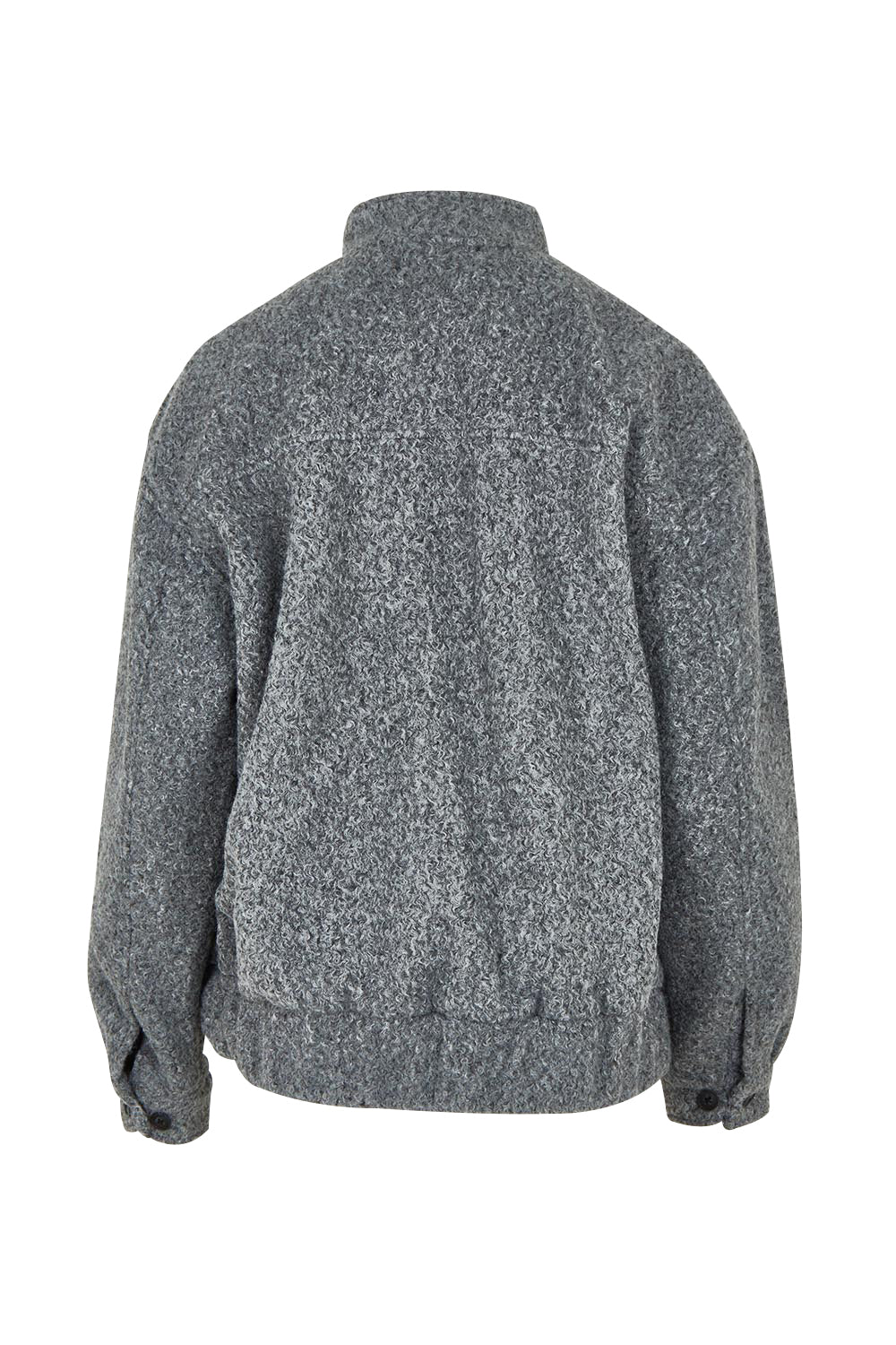 Product shot of the Tahlea Bomber Jacket in colour Greymarle (Grey), from the back