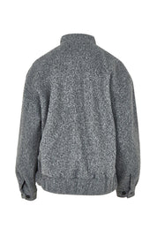 Product shot of the Tahlea Bomber Jacket in colour Greymarle (Grey), from the back