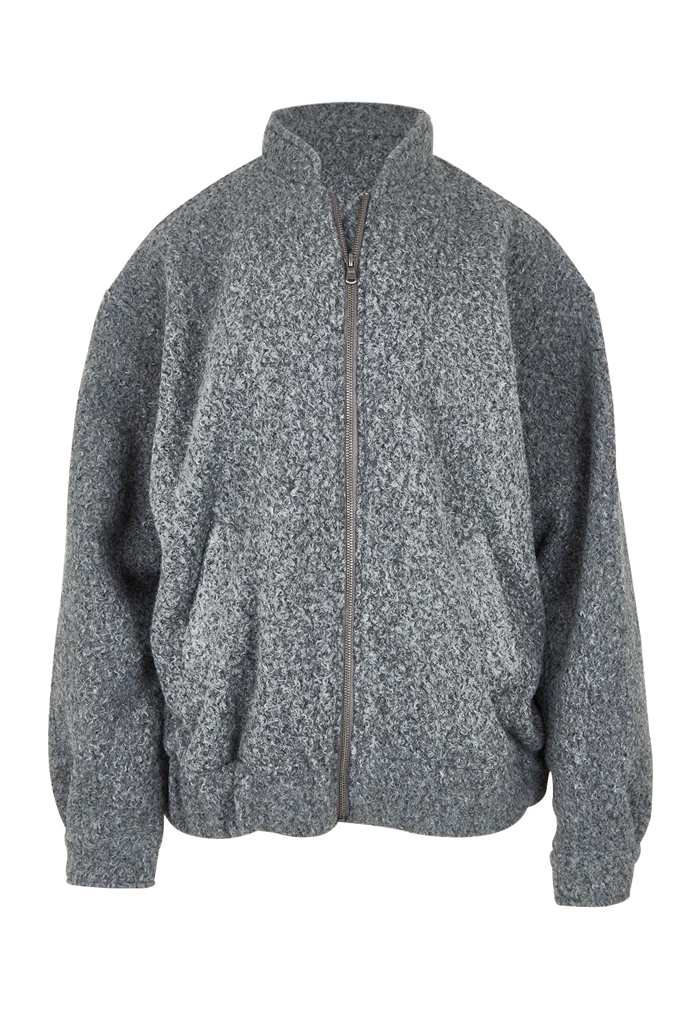 Product shot of the Tahlea Bomber Jacket in colour Greymarle (Grey), from the front