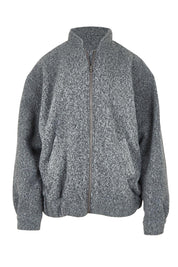 Product shot of the Tahlea Bomber Jacket in colour Greymarle (Grey), from the front