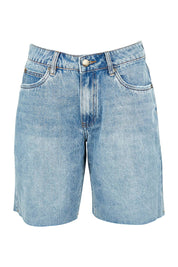 Product shot of the Lexie Denim Short in colour Lblue (Blue), from the front