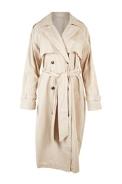 Product shot of the Eve Trench Coat in colour Tan, from the front