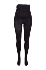 Product shot of the Baby Bump Opaque Tights 70D in colour Black (Black), from the front