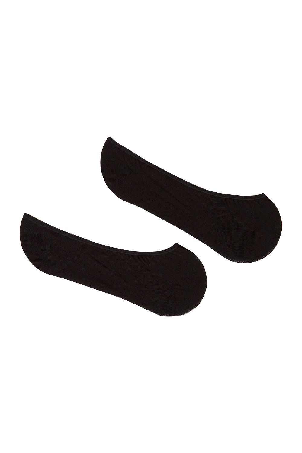 Product shot of the Bamboo Blend Footlet Sock 2 Pack in colour Black (Black), from the front