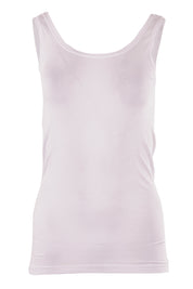 Product shot of the Bamboo Layer Tank in colour Chalk (White), from the front
