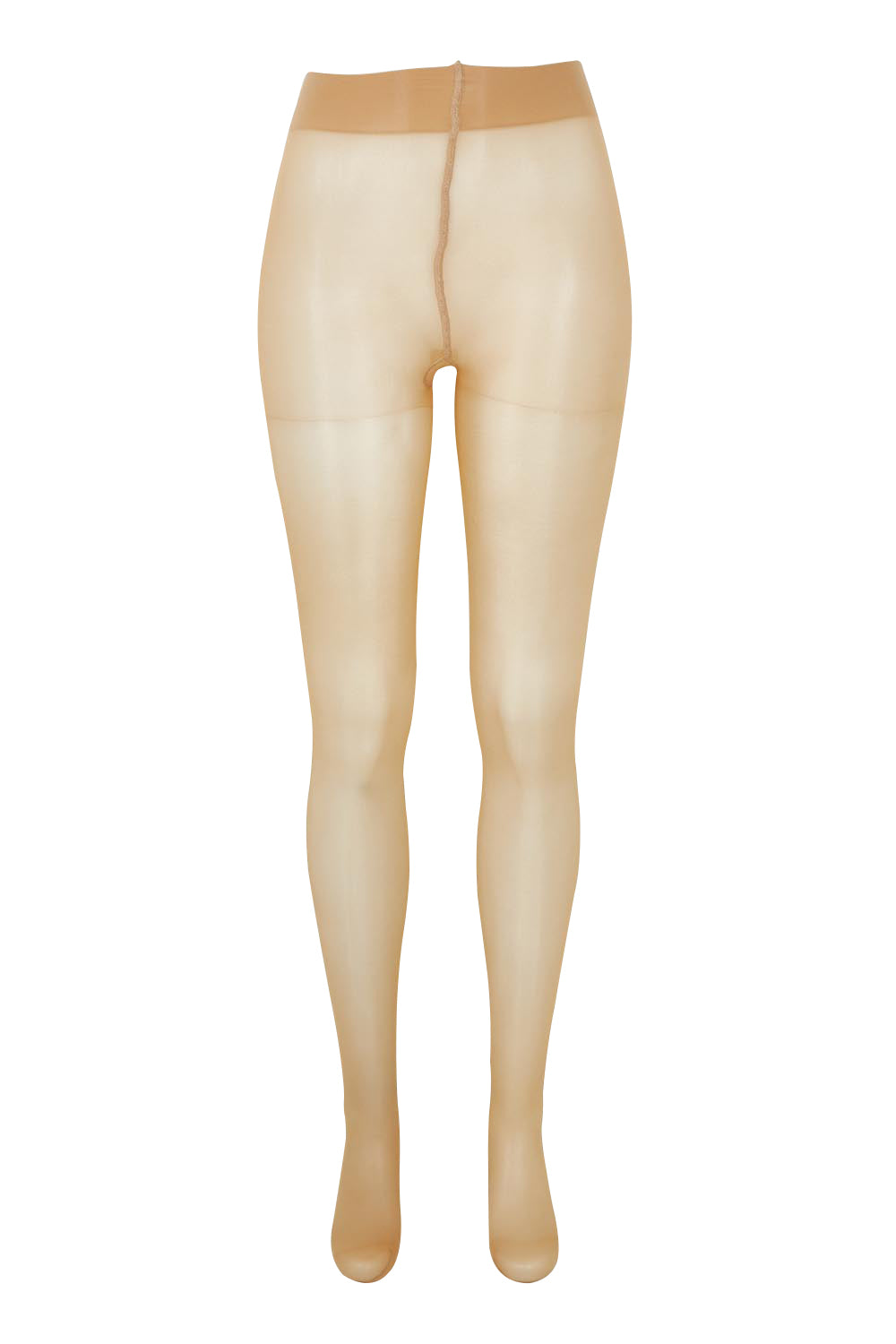 Product shot of the Biodegradable 20D Sheer Tights in colour Natural, from the front