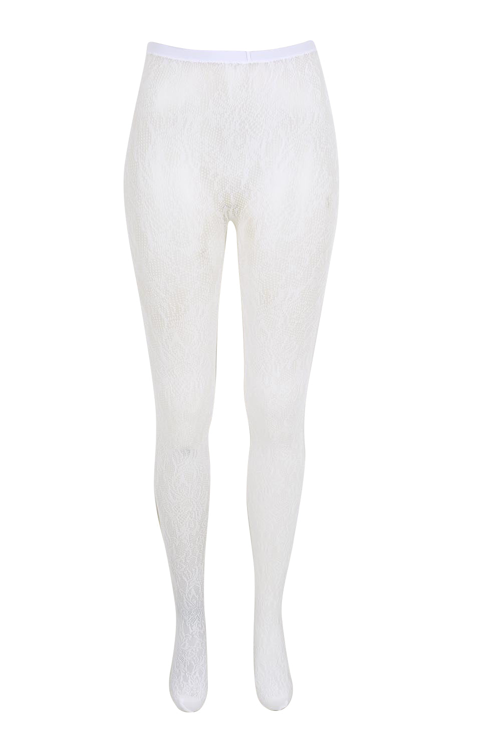 Lace Illusion Tight - White