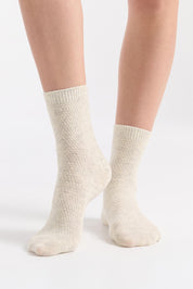 Wool Blend Waffle 2P Crew Sock - Crecoff