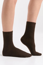 Wool Blend Waffle 2P Crew Sock - Crecoff