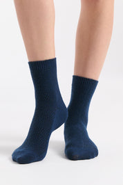 Wool Blend Waffle 2P Crew Sock - Greyemer