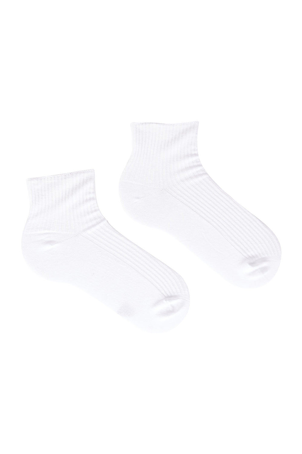 Product shot of the Soft Top Ankle High Sock 2Pack in colour Whitegrey (Grey), from the front