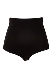 Product shot of the Killer Figure Ab Shaper Brief in colour Black (Black), from the front