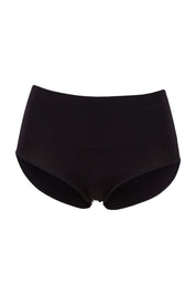 Product shot of the Seamless Smoothies Full Brief 2 Pack in colour Black (Black), from the front