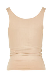 Product shot of the Reversible Shelf Bra Tank in colour Rosebeige, from the back