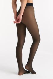 Sheer Look Fleece Tight - Black