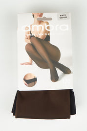 Sheer Look Fleece Tight - Black