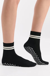Organic Cotton Grip Sock - Black