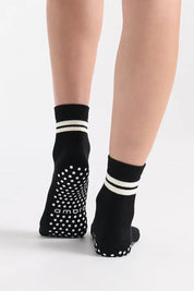Organic Cotton Grip Sock - Black