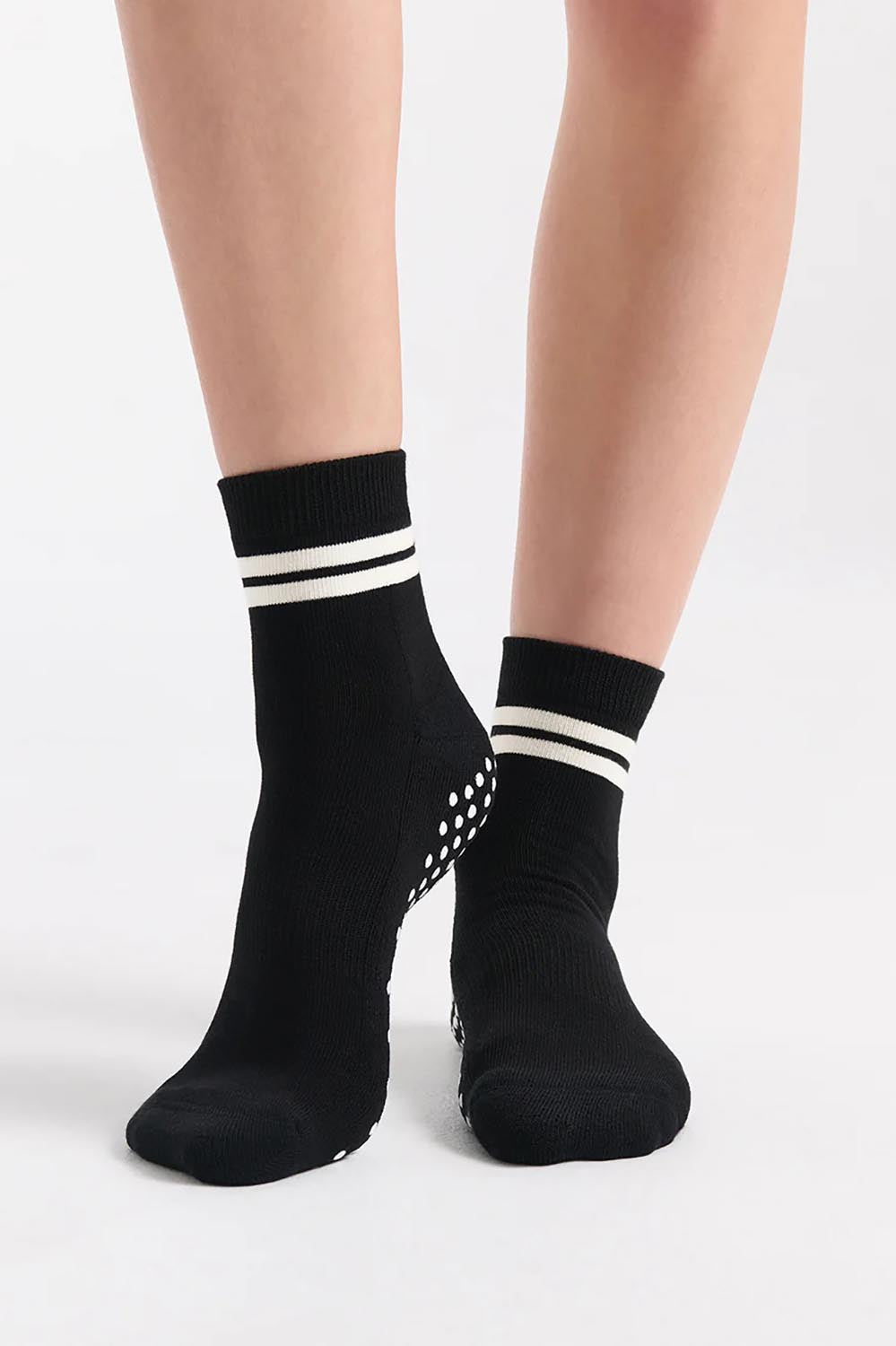 Organic Cotton Grip Sock - Black