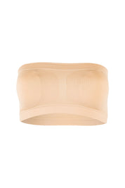 Product shot of the Bare Essentials Padded Bandeau in colour Rosebeige, from the front
