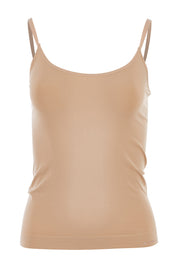 Product shot of the Bondi Bare Singlet in colour RoseBeige, from the front