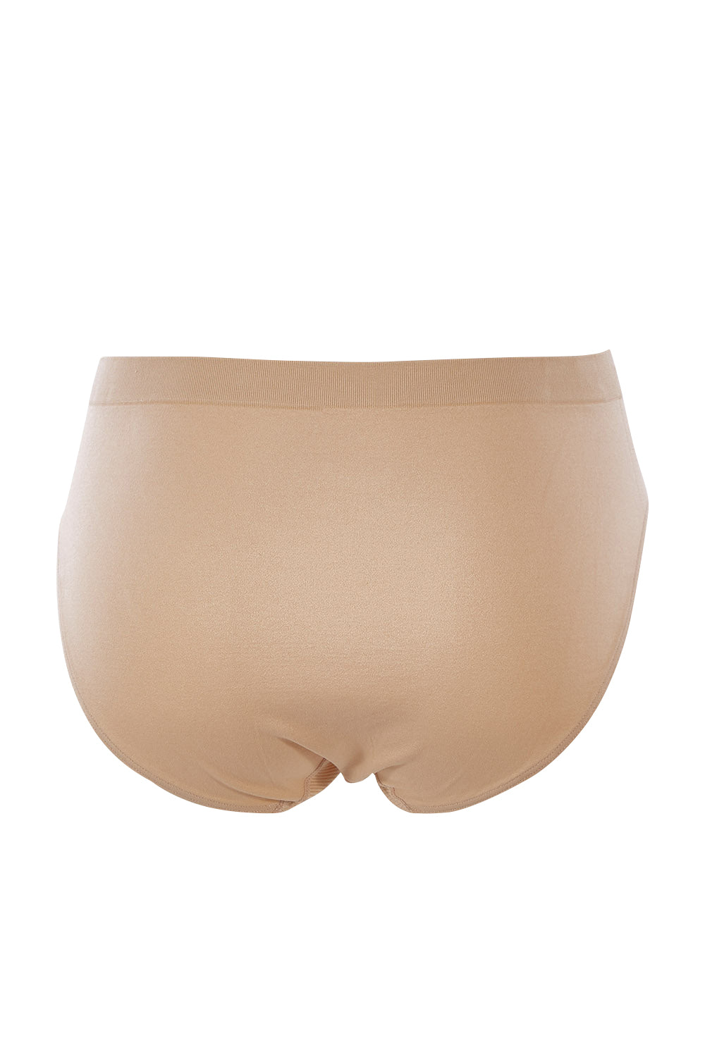 Product shot of the Curvesque Hi Cut in colour Nude, from the back