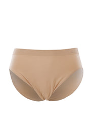 Product shot of the Curvesque Hi Cut in colour Nude, from the front