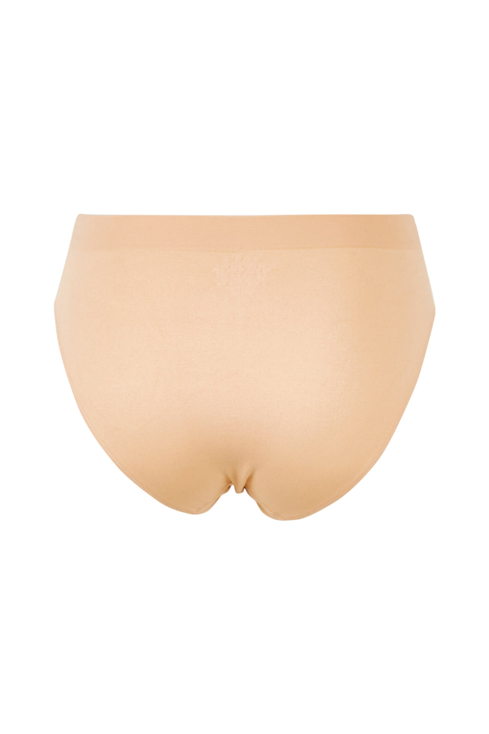 Product shot of the Bare Essentials Hi Cut Brief in colour Rosebeige, from the back