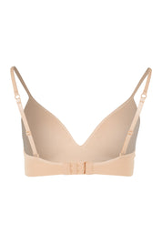 Product shot of the Bare Essentials Moulded Wirefree Bra in colour Rosebeige, from the back
