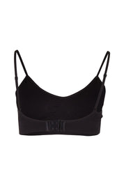 Product shot of the Bare Essentials Padded Wirefree Bra in colour Black (Black), from the back