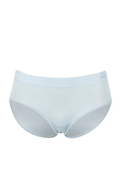 Product shot of the Pure Basics Modal Midi Briefs 2 Pack in colour Aurablue (Blue), from the front