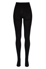 Product shot of the Velvet Fleece Tights in colour Black (Black), from the front