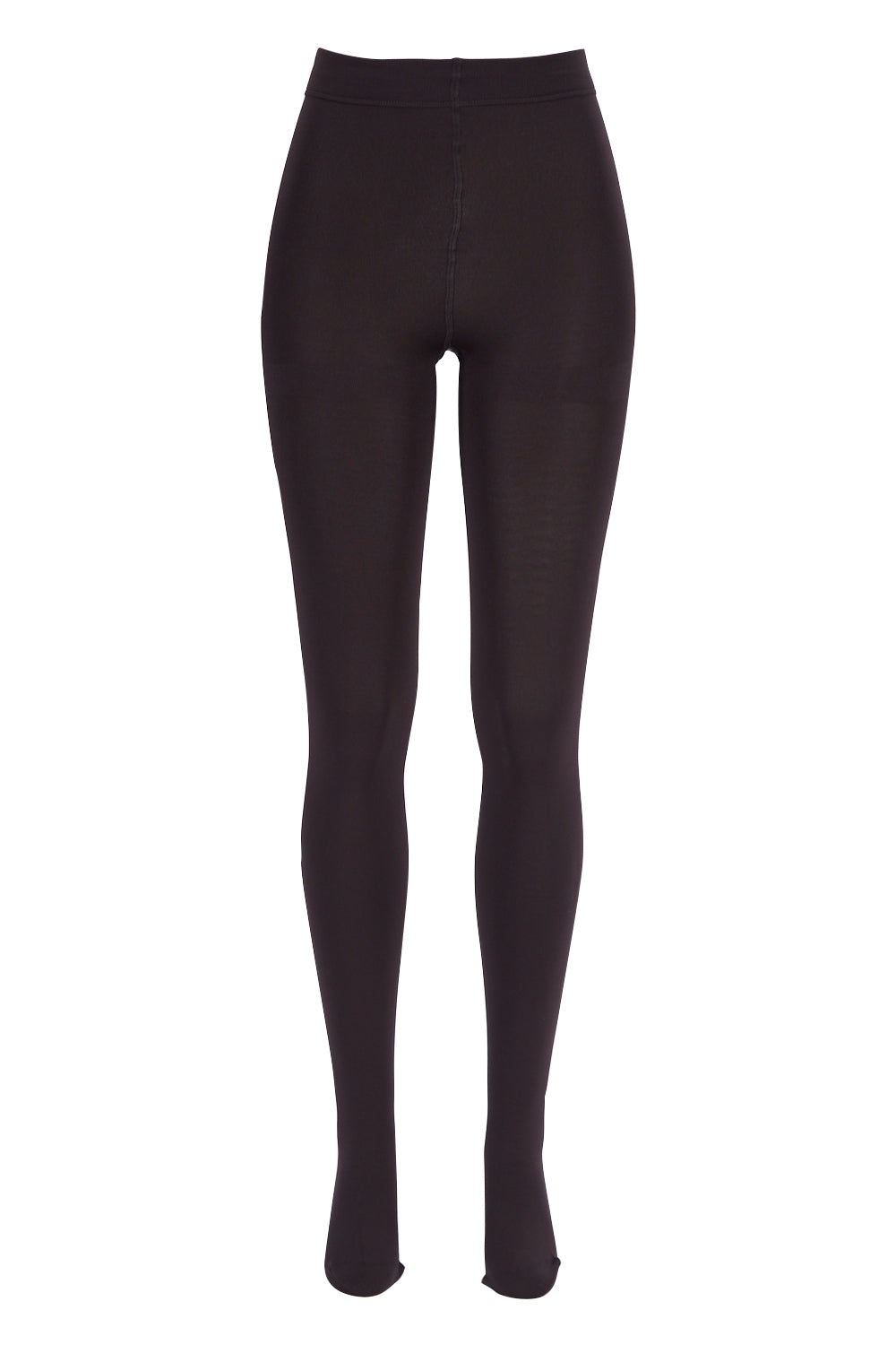 Product shot of the Velvet Fleece Tights in colour Iron (Grey), from the front