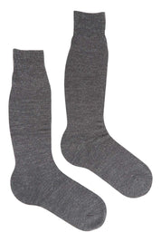 Product shot of the Wool Blend Knee High Boot Sock 2P in colour Charcoalbk (Black), from the front