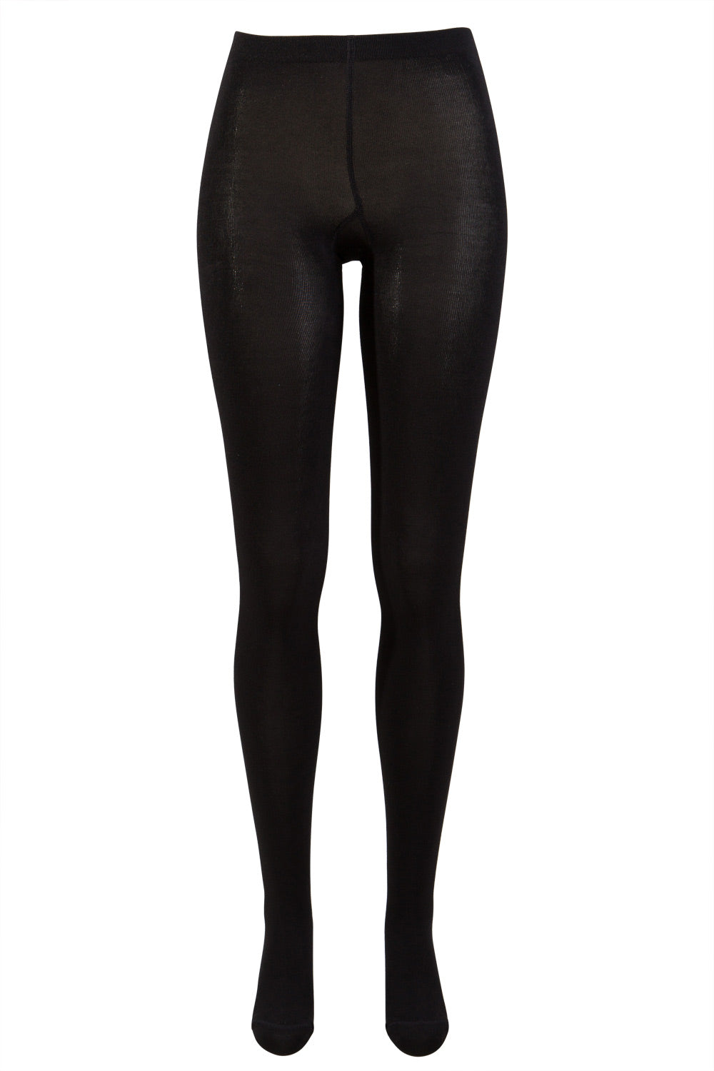 Product shot of the Bamboo Tights in colour Black (Black), from the front